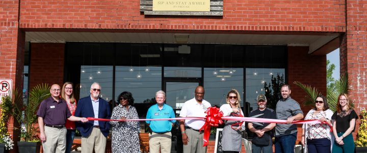 Ribbon Cutting for Meating Ground Cafe